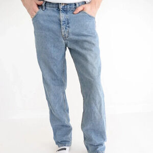 Vintage 90'S Blue Notes Jeanswear Blue  Straight Leg Denim Jeans Size 34X30